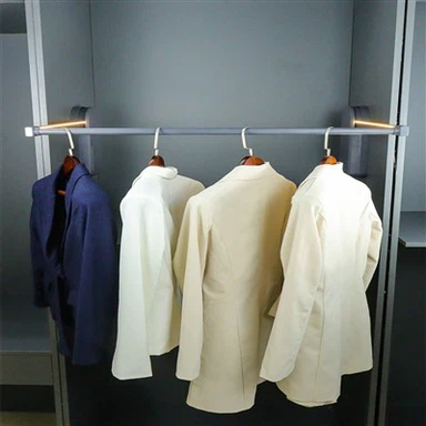 Cwpwrdd Dillad Dan Do gyda Gwialen Crog Codi