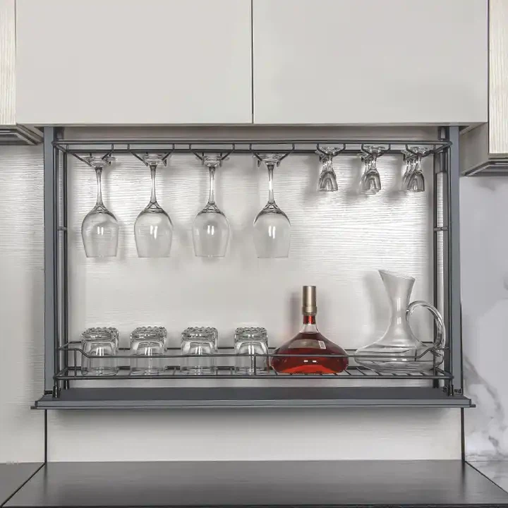 Rack Gwydr Gwin Storio Smart